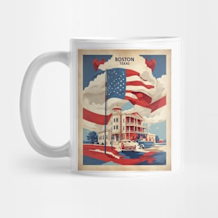 Boston Texas States of America Tourism Vintage Poster Mug